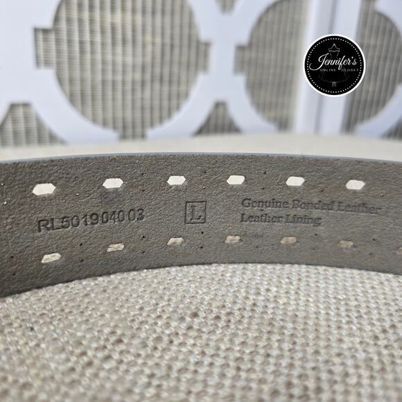 Relic Women's NWT Silver Geometric Cut Outs Double Prong Buckle Belt Size L - Picture 6 of 9